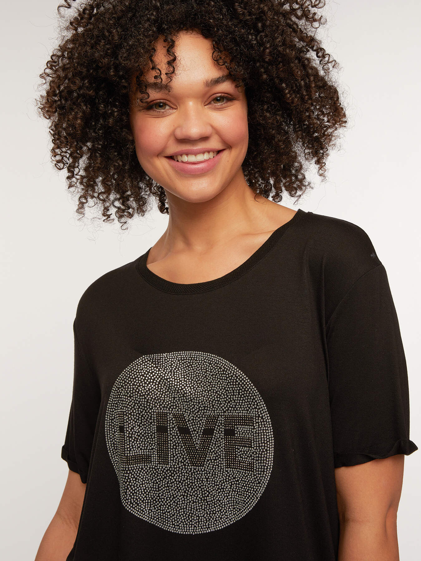 T-shirt with crystal lettering image number 0