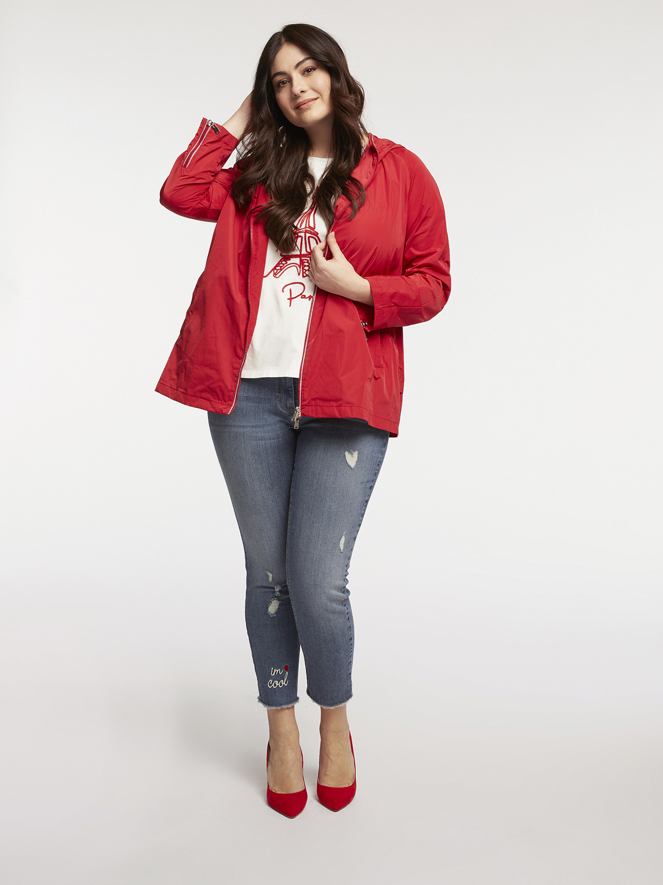 Embroidered skinny jeans image number 0