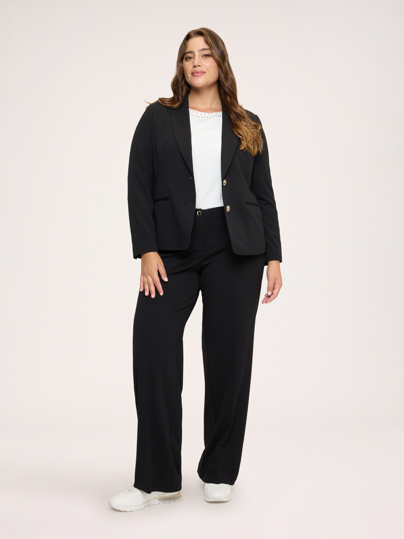 Blazer cropped in tessuto stretch image number 2