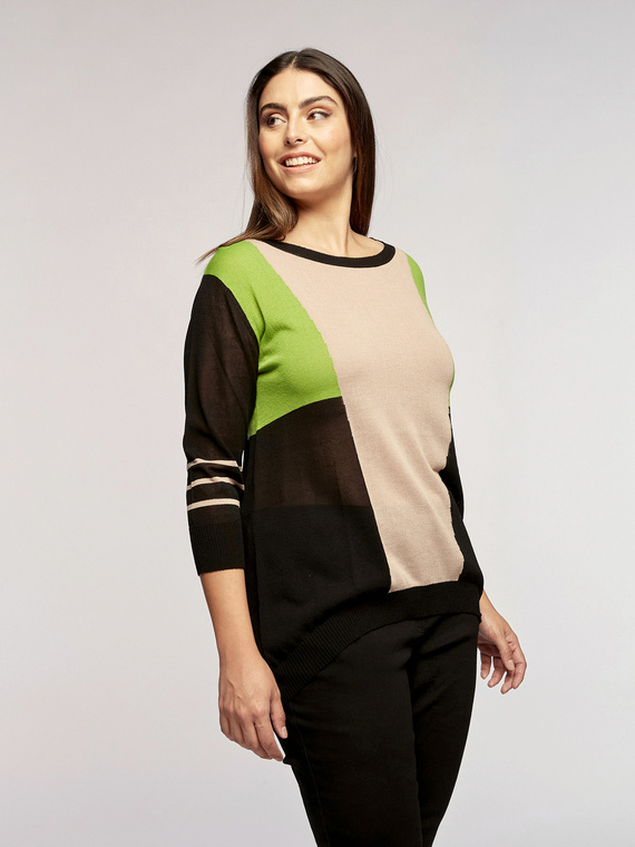 Fiorella Rubino Maglia con intarsi colour block Donna