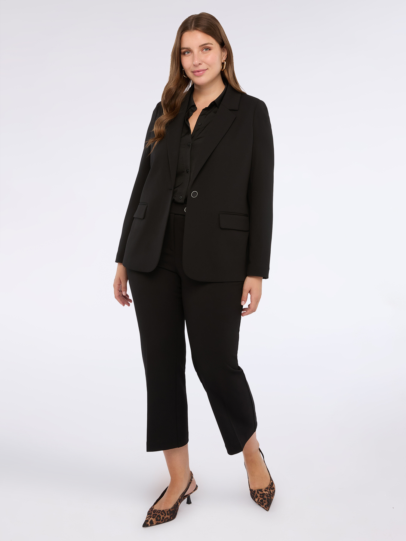 Relaxed-fit blazer in stretch fabric image number 2