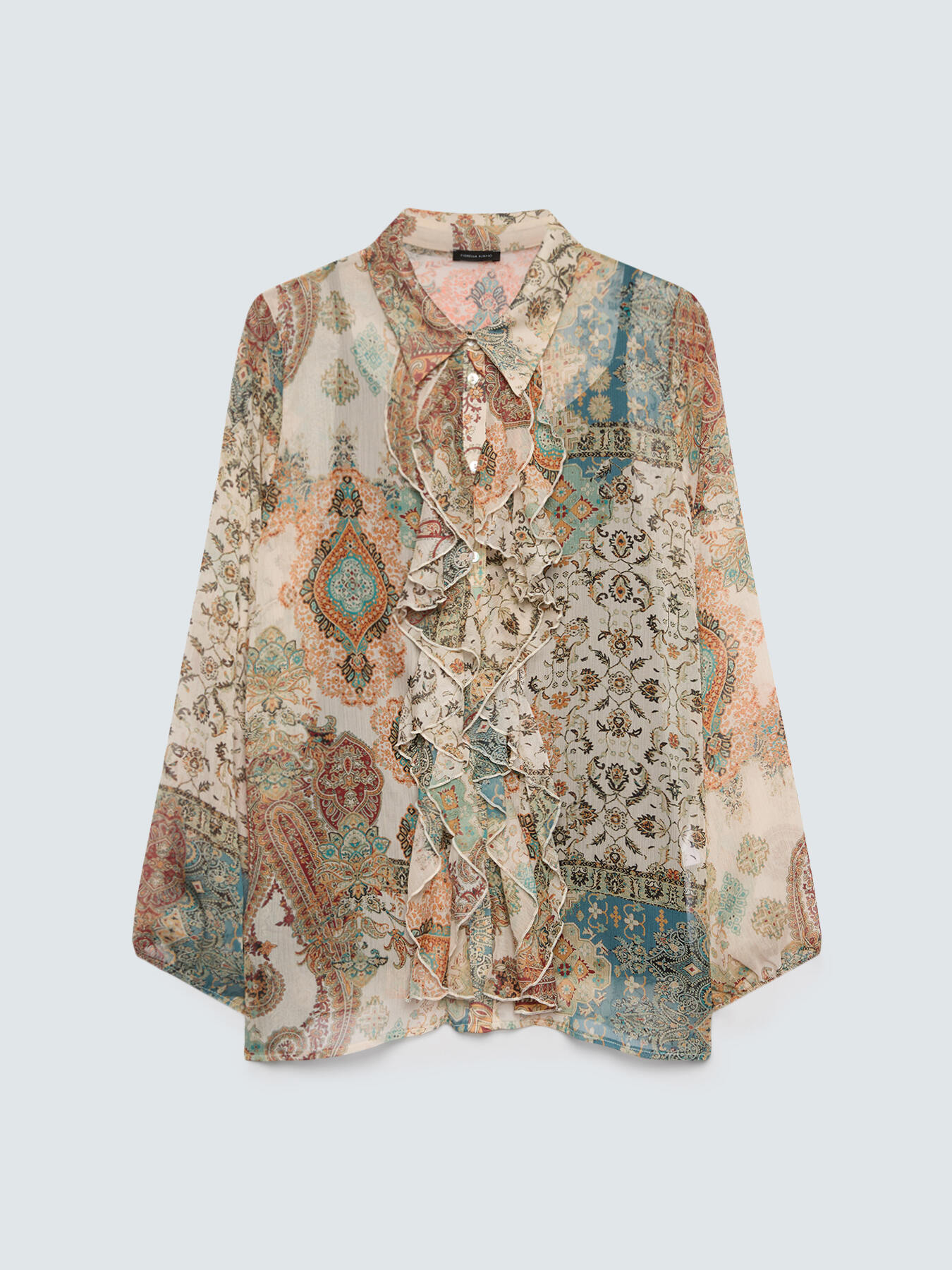 Paisley print georgette shirt image number 4