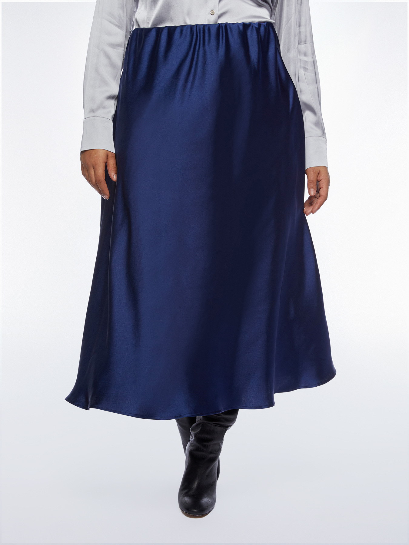 Gonna midi in raso image number 2