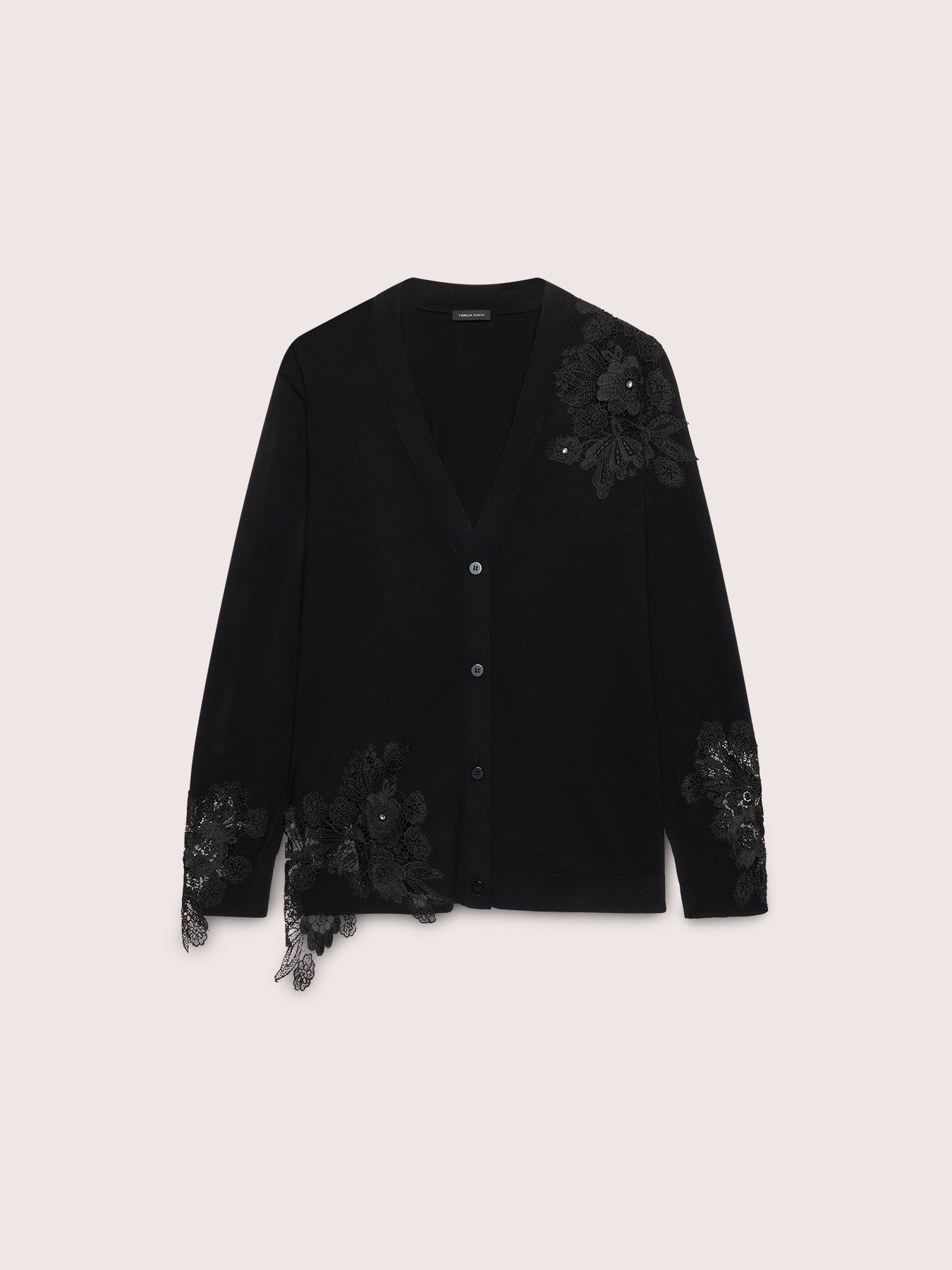 Cardigan avec applications en dentelle image number 0