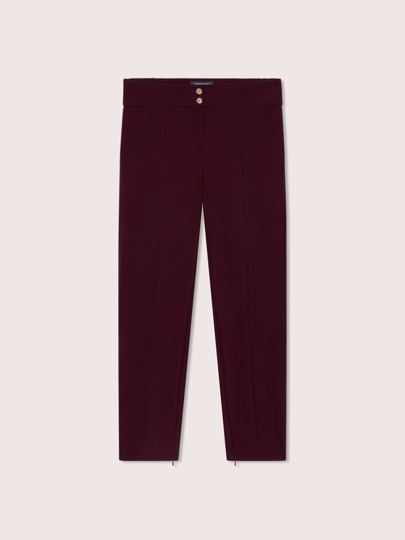 Skinny trousers with zip at the hem