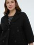 Manteau court en scuba double boutonnage image number 3
