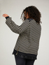 Striped sweatshirt with black trims image number 1