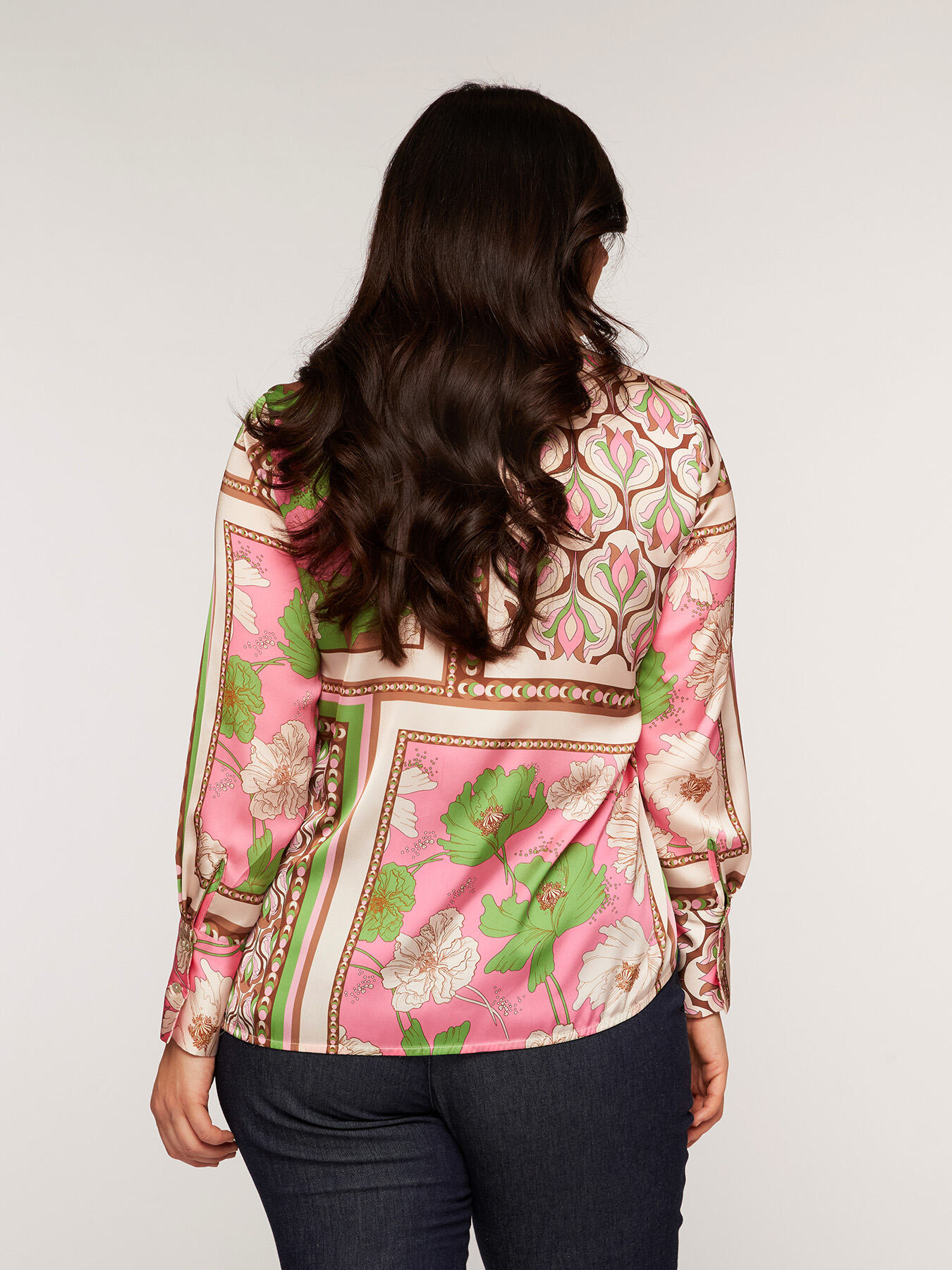 Chemise imprim&eacute;e en satin image number 1