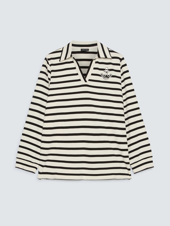 T-Shirt aus Jersey im Marini&egrave;re-Stil