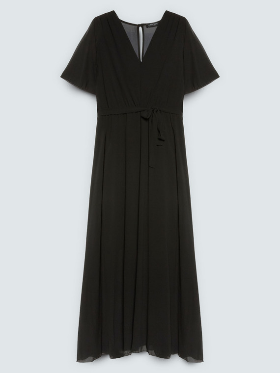 DREAM georgette dress with V-neckline