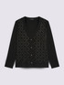 Cardigan avec d&eacute;tail &agrave; losanges et points lumineux image number 4