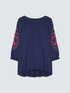 Viscose t-shirt with embroidery image number 4