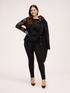 Tulle T-shirt with flock embroidery image number 2