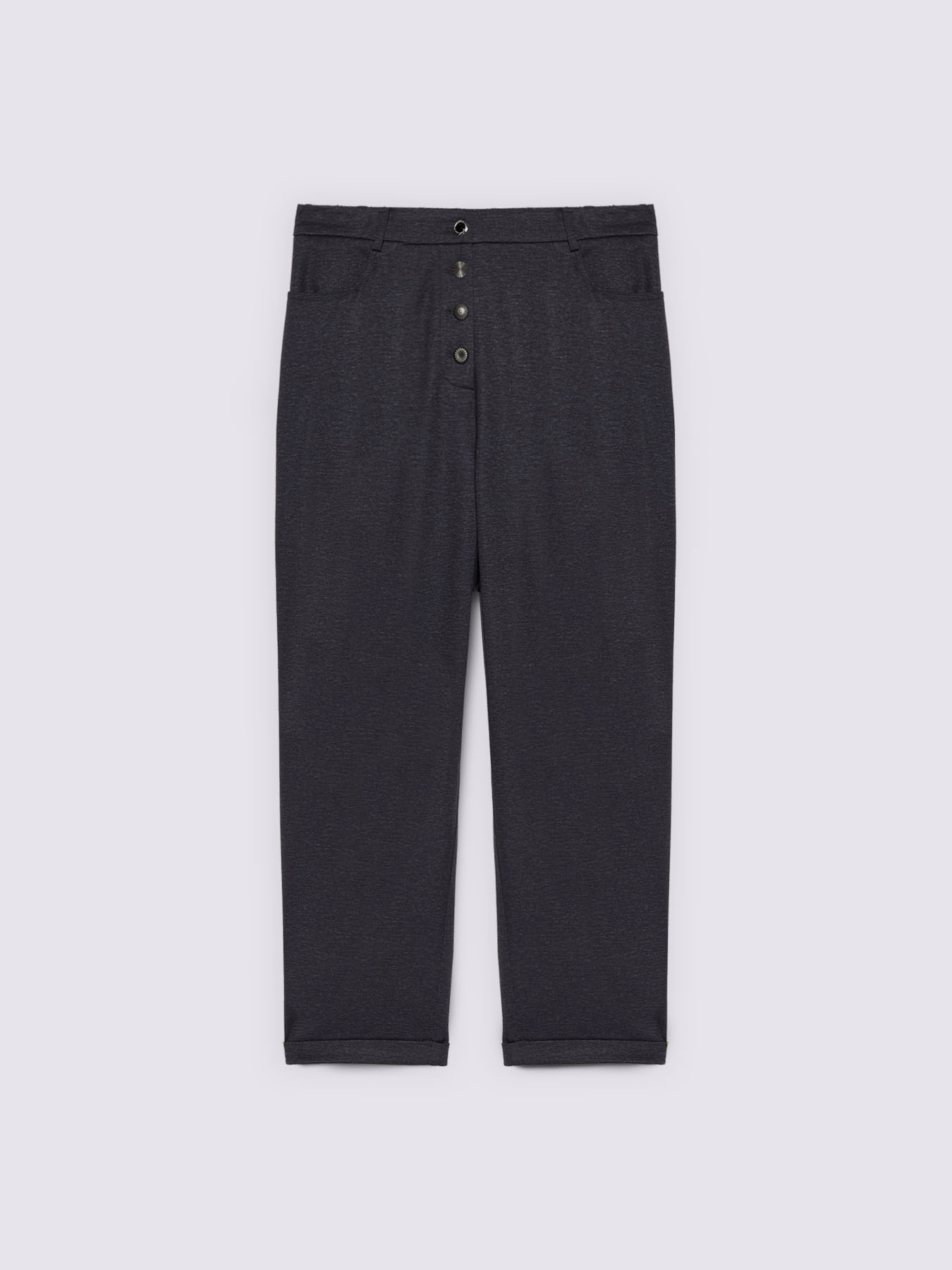 Pantaloni Barrel in Punto Milano image number 4