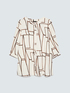 Blouse imprim&eacute; g&eacute;om&eacute;trique en viscose image number 4