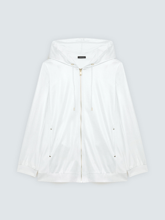 Geripptes Sweatshirt mit Kapuze