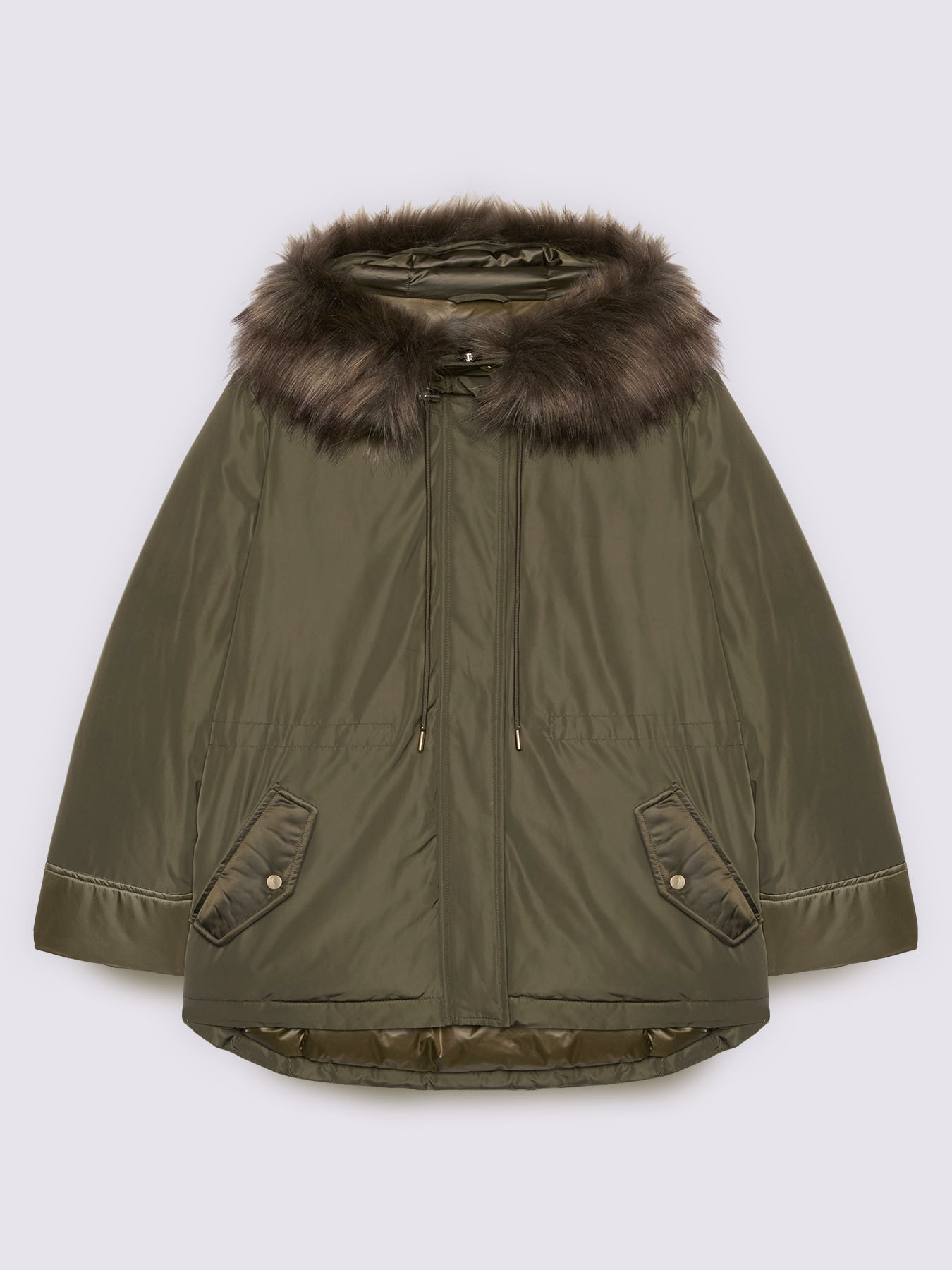 Parka with plush hood image number 6