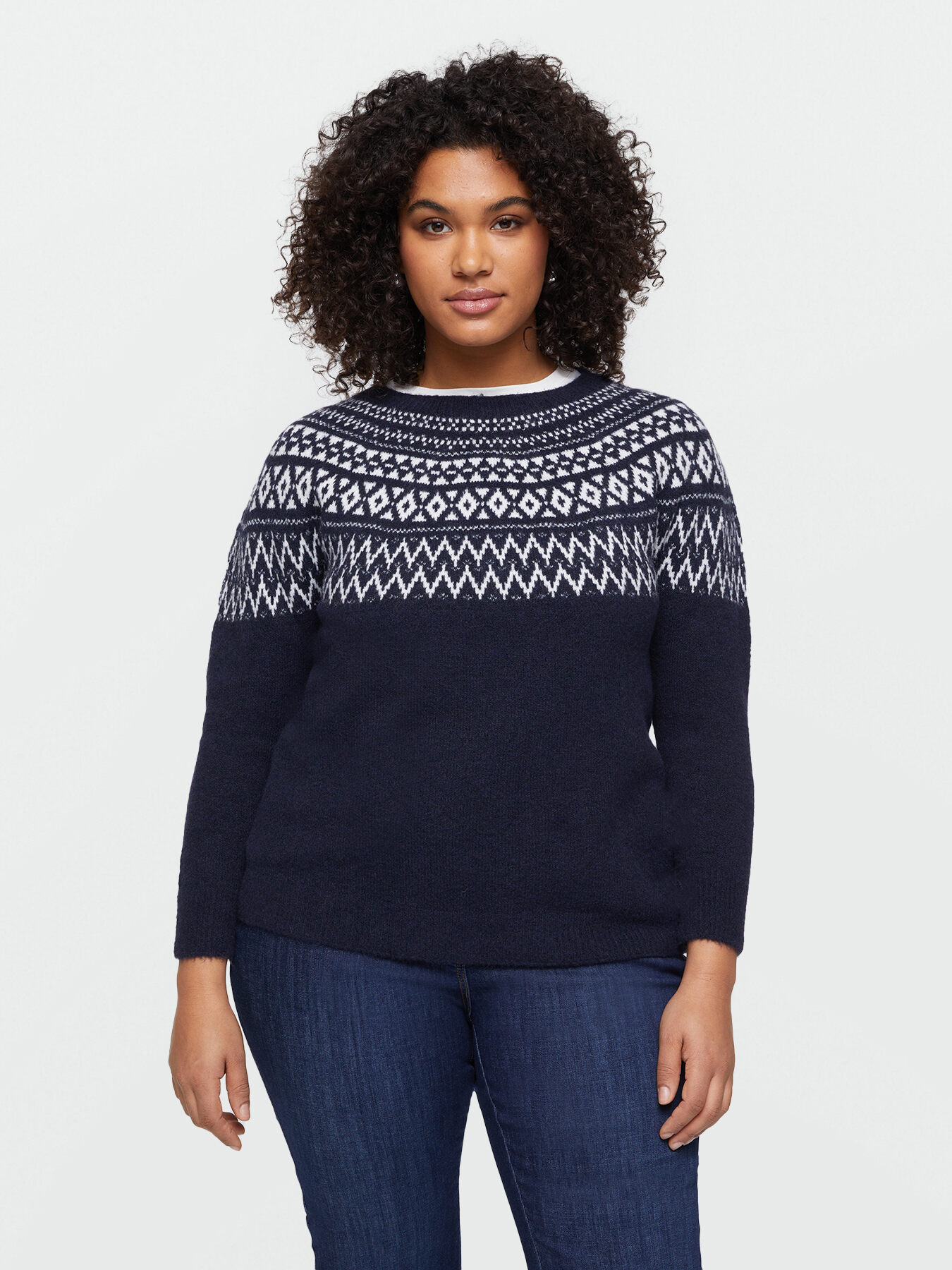 Maglia jacquard a disegni fair isle image number 2