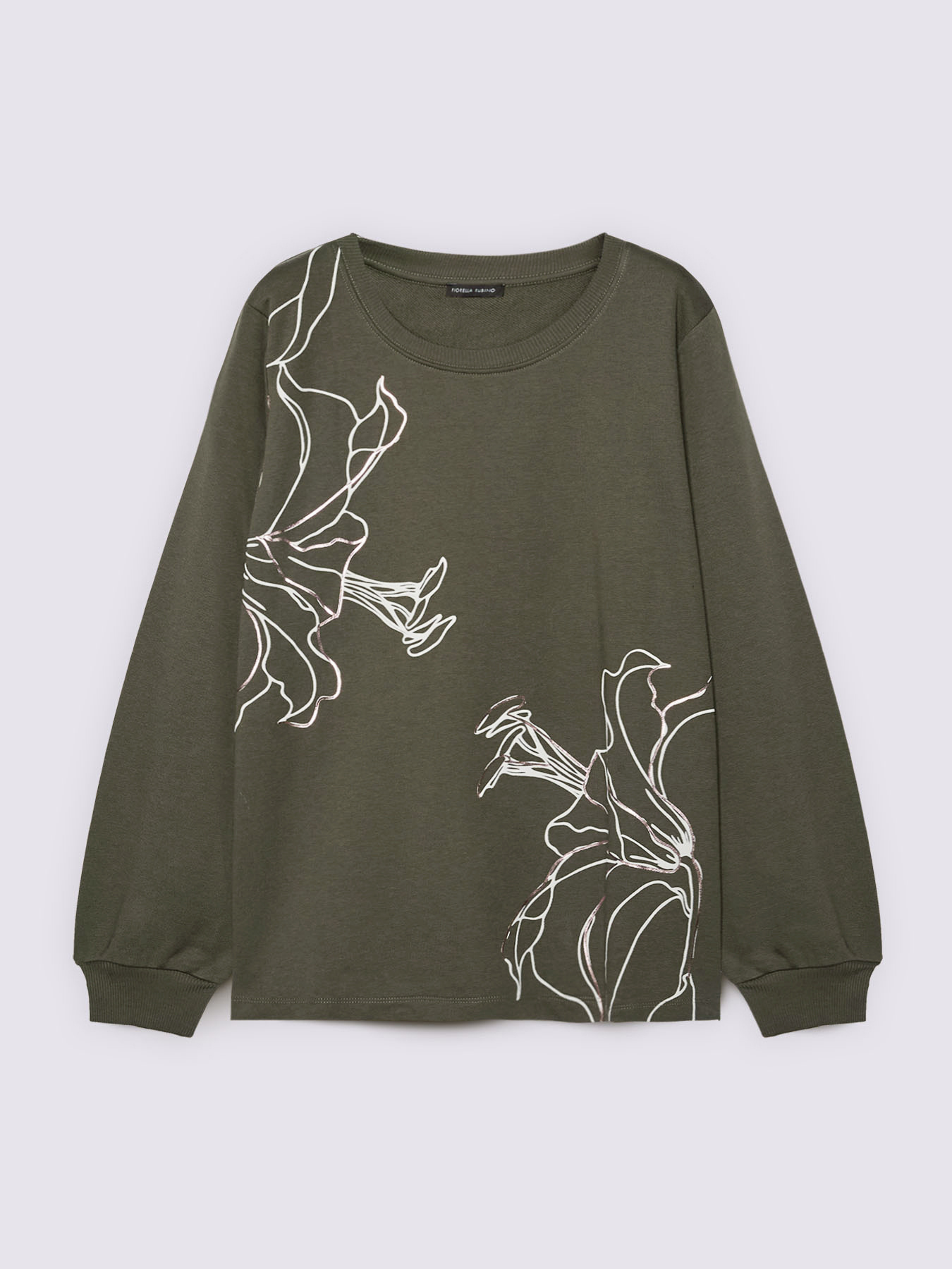 Sweatshirt with floral print image number 4