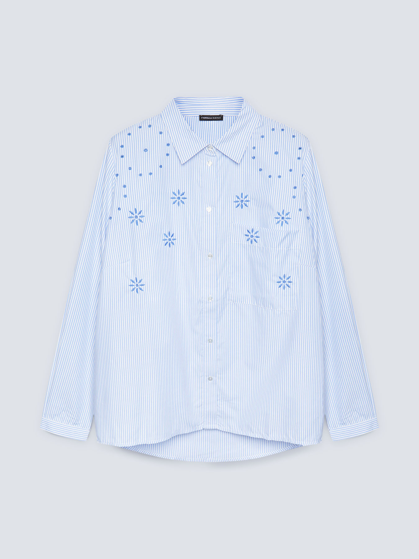Gestreiftes Hemd mit Stickerei image number 3