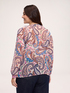 Blouse with print and flounce in georgette image number 1