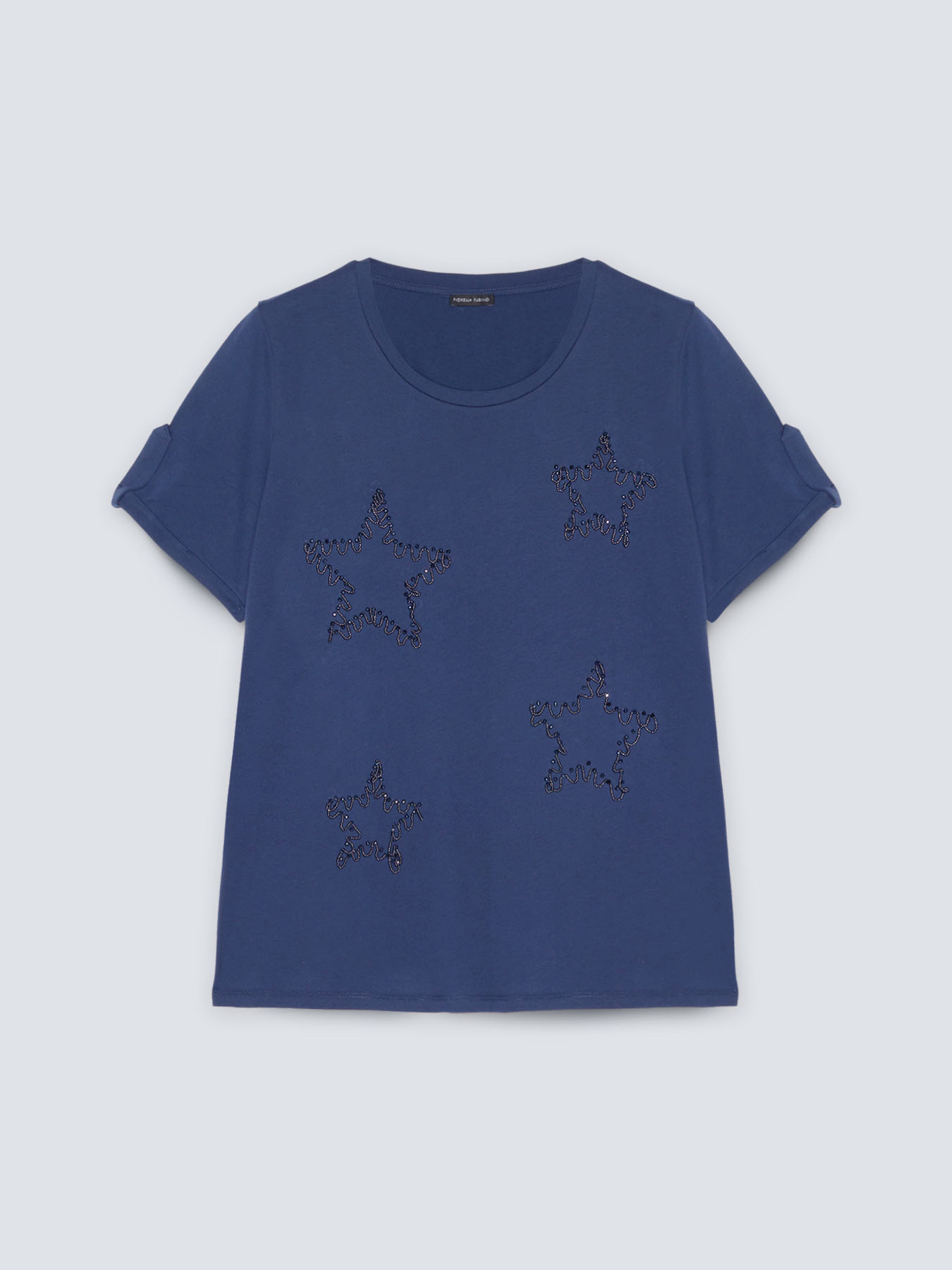 T-shirt with embroidered stars image number 4