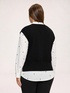 Fine knit V-neck vest image number 1