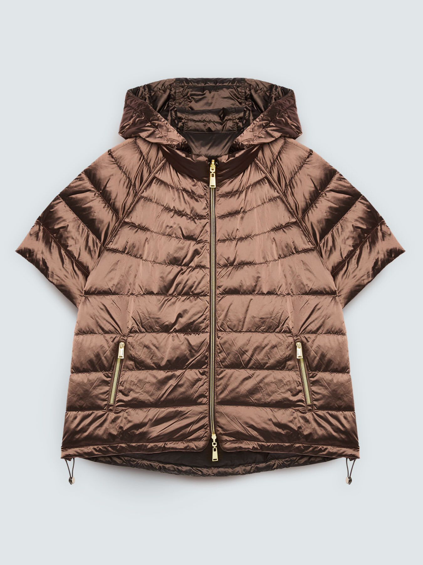 Reversible short-sleeve puffer jacket image number 5
