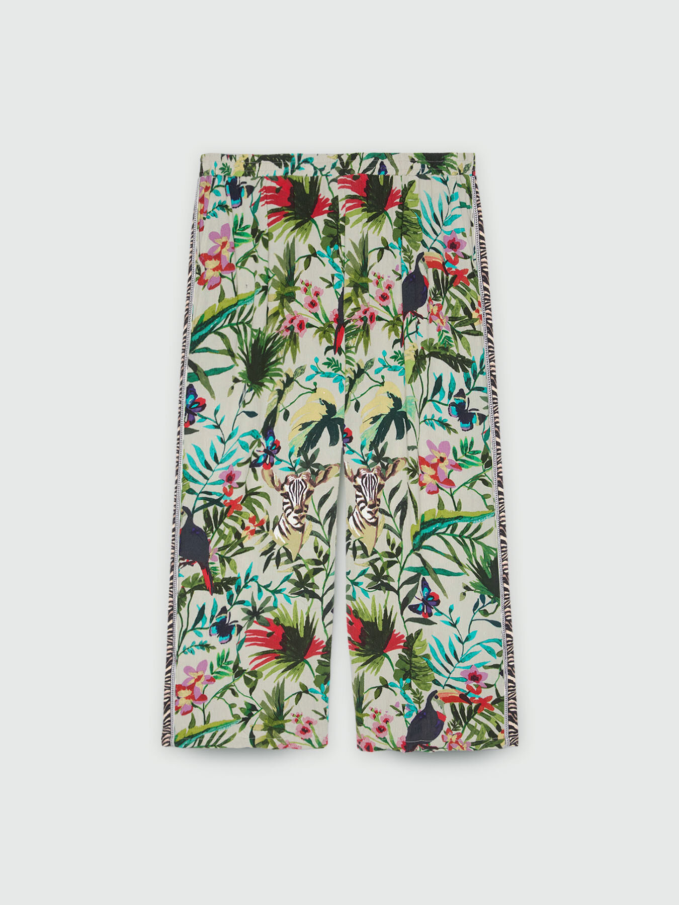 Tropical print trousers image number 5