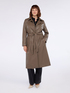 Long trench coat with waist belt image number 4