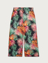 Foliage print loose trousers image number 3