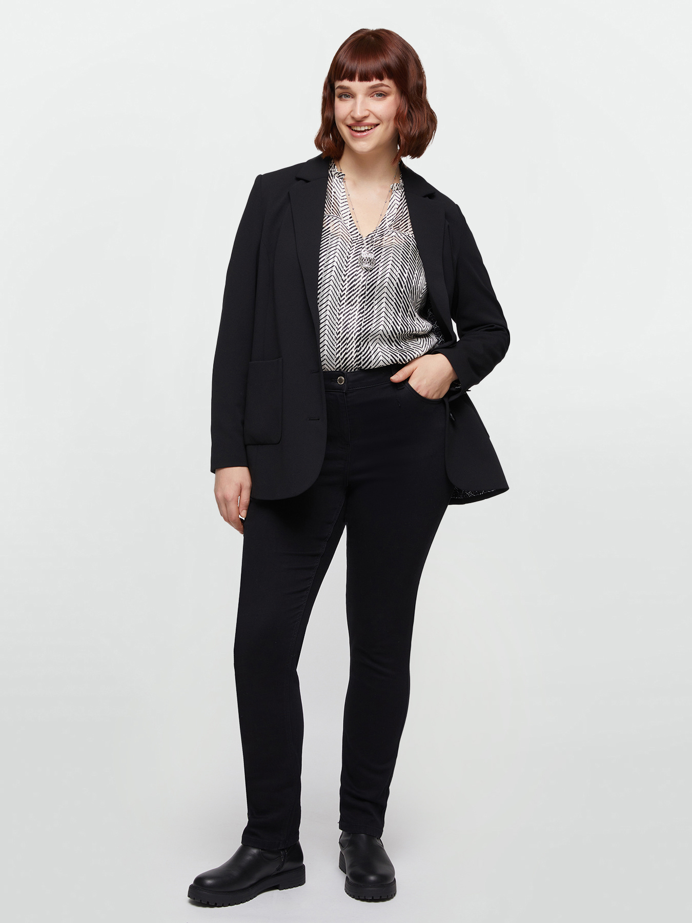 Printed lurex blouse image number 3