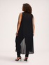 Maxi Gilet in georgette with asymmetric hem image number 2