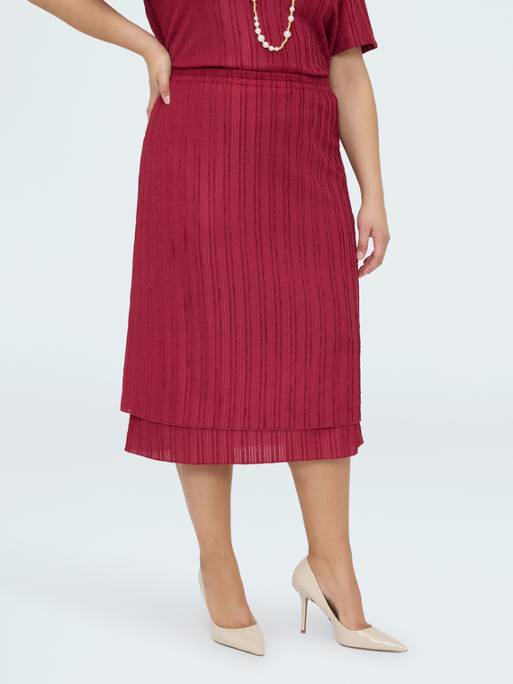 Ribbed jersey skirt