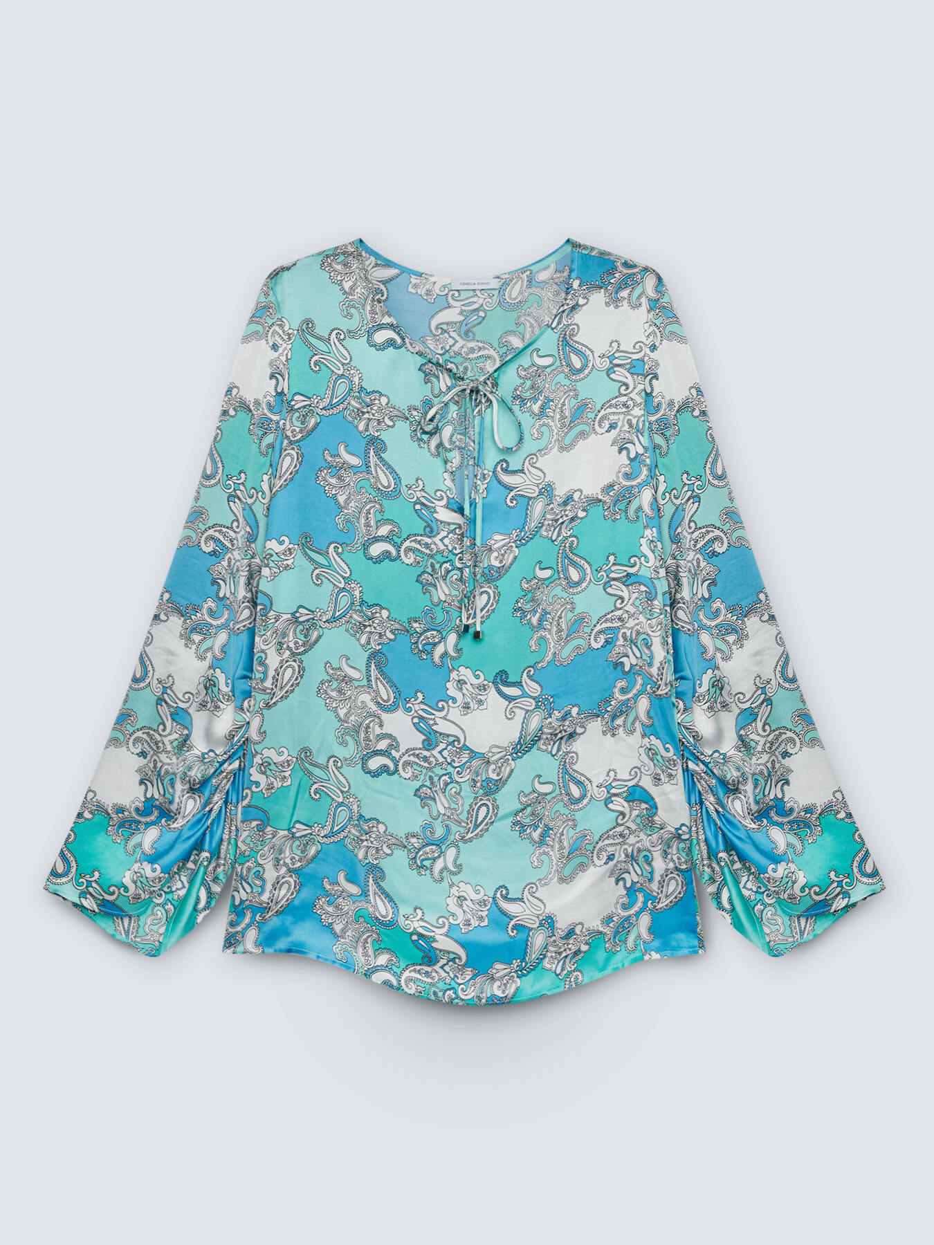Blusa in raso dalla stampa liberty image number 4