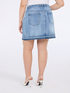 Mini-jupe en denim effet us&eacute; image number 1