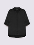 Camicia in raso stretch con maniche a tre quarti image number 4