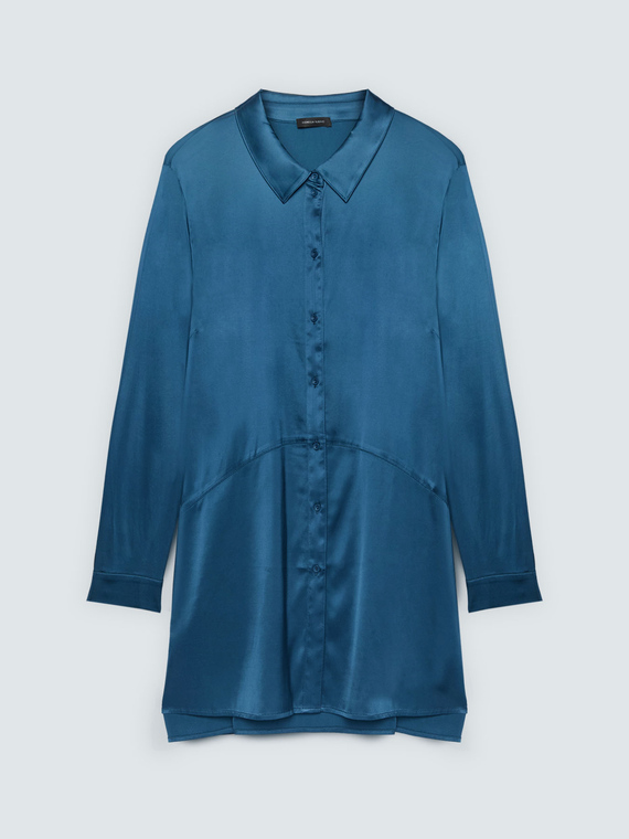 Stretch satin shirt