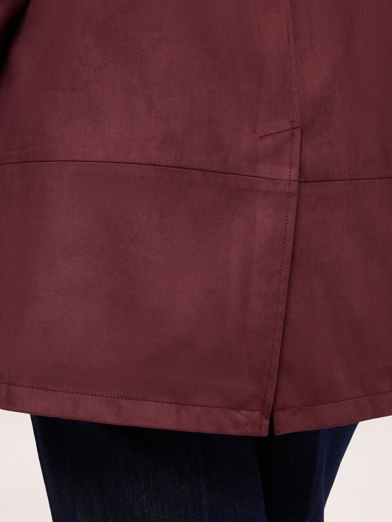 Double-breasted soft touch trench coat image number 4