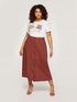 Flared skirt with front buttons image number 0