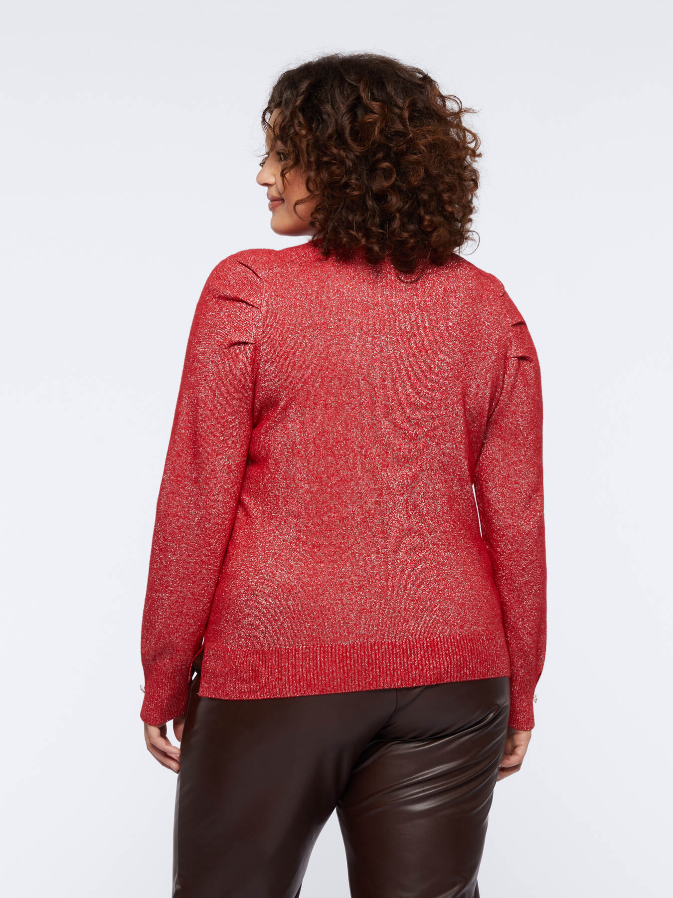 Maglia lurex con piccole pieghe image number 1