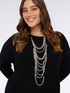 Multi-strand necklace with silver-plated spheres image number 0