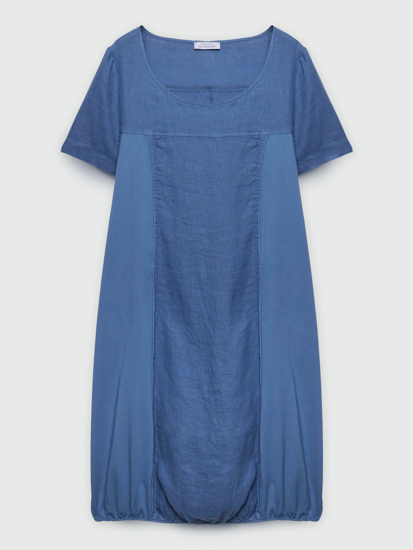 Linen and jersey dress image number 4