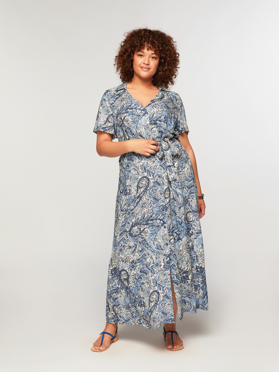 Fiorella Rubino Vestito chemisier lungo dalla stampa cashmere Donna