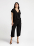 Cropped jersey wide trousers image number 2