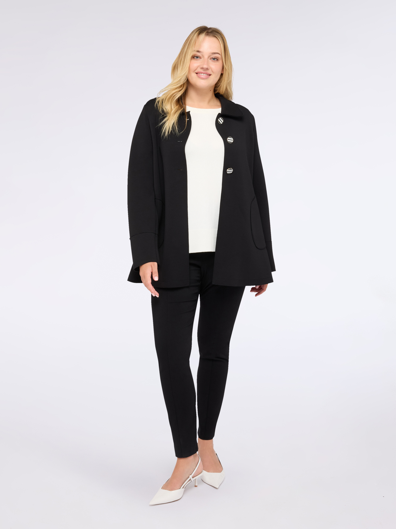 Scuba jacket with decorative buttons image number 2