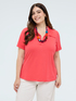 Cotton t-shirt with polo collar image number 0