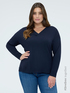 Maglia scollo a V in misto viscosa image number 0