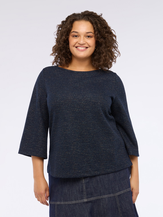 Sweat-shirt &agrave; encolure bateau