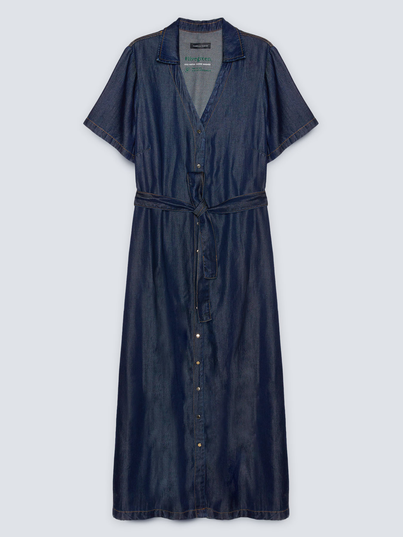 Vestido largo de tencel image number 4